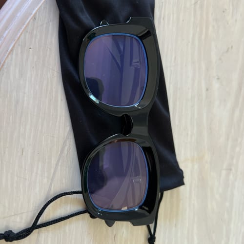 Customer photo review of Classic Trendy Thicker Frame Blue Light Filter Reading Glasses UV2013