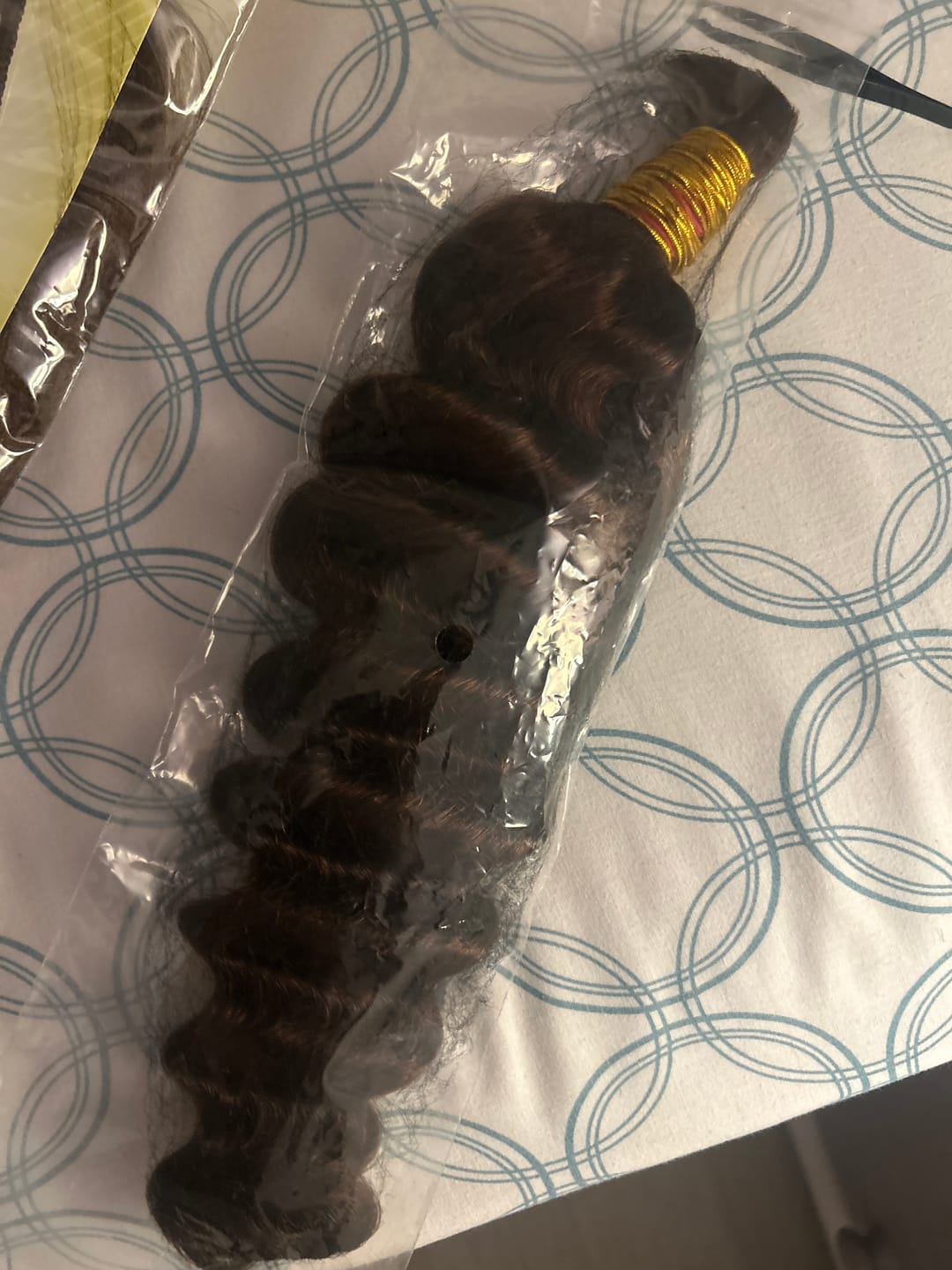 Customer photo review of Double Drawn Burmese Color #4 Medium Brown Deep Wave Human Hair Bulk