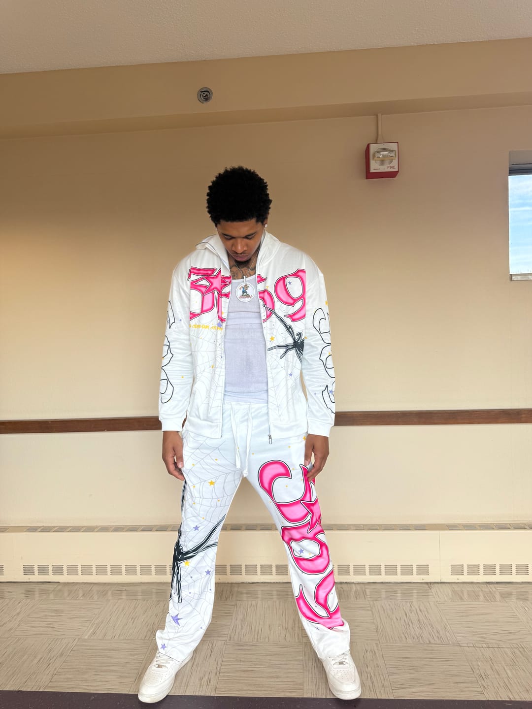 Customer photo review of Spider Full Zip Hoodie & Flare Sweatpants Full Set