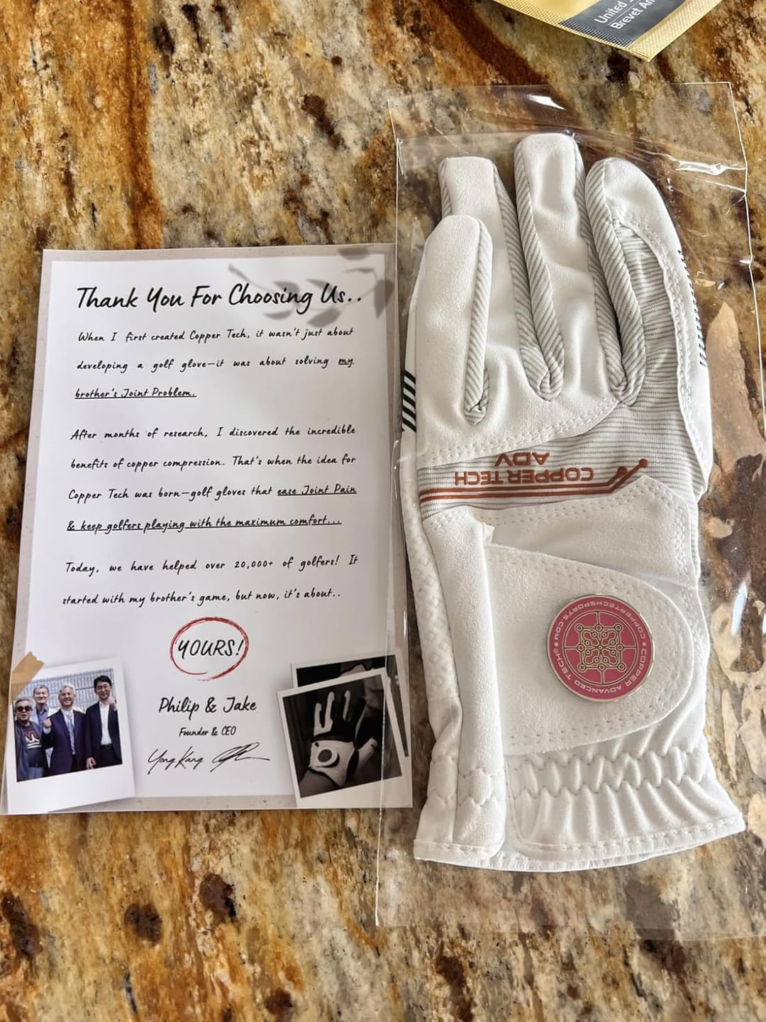 Customer photo review of Copper Tech Advanced 2.0 Women's Golf Glove Left or Right