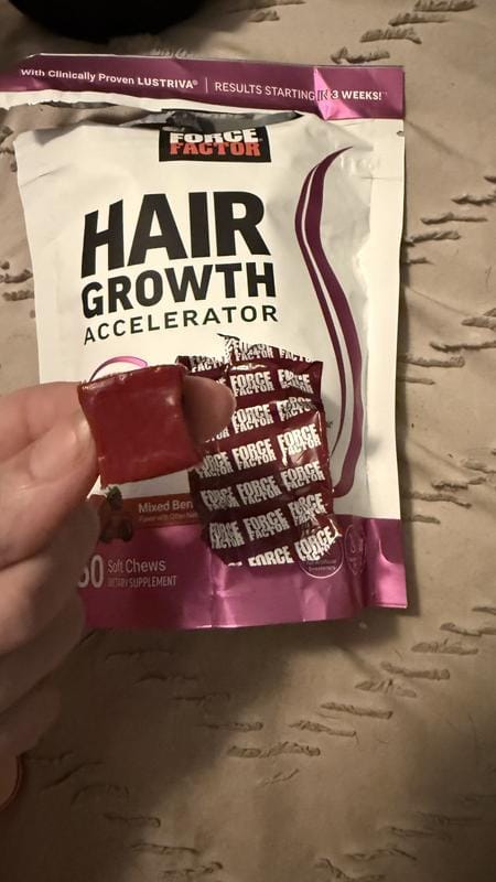 Customer photo review of Hair Growth Gummies