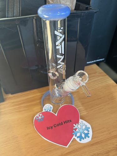 Customer photo review of 8" AFM Colored Lip Clear Mini Straight Tube Beaker