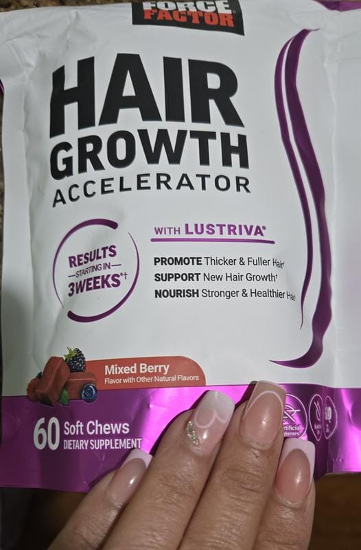 Customer photo review of Hair Growth Gummies