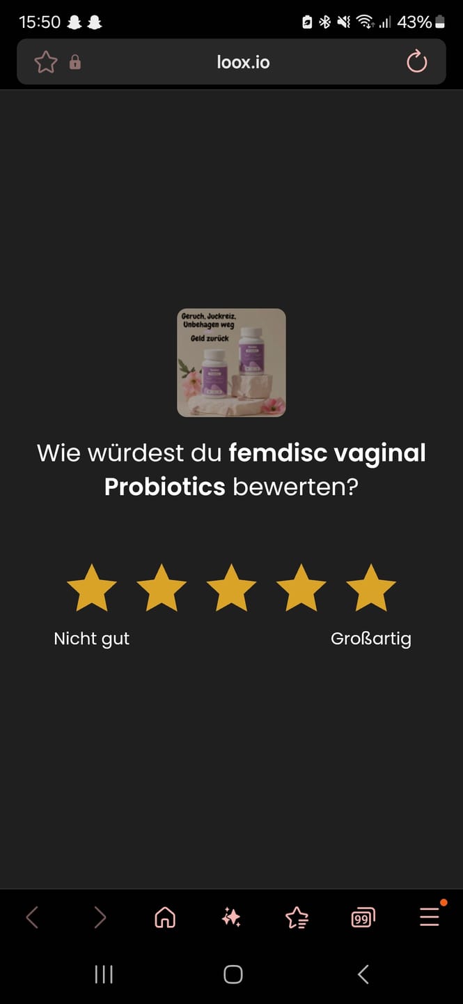 Customer photo review of femdisc vaginal Probiotics