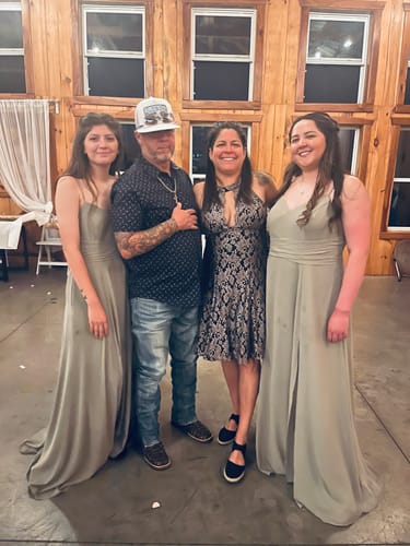 Customer photo review of Lazy J Ranch Ice Blue & White Quilted Aztec Jughead Classic Five Panel Trucker Hat