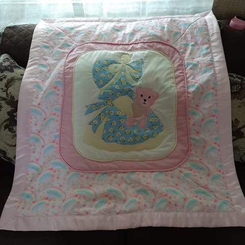 Customer photo review of Shabby Pastel Rainbow Pattern #5 Fabric