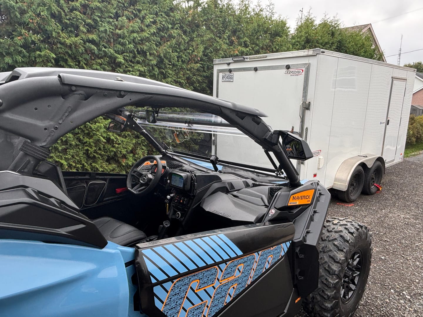 Customer photo review of Tablet Holder With Storage Box for Can Am Maverick X3/Max