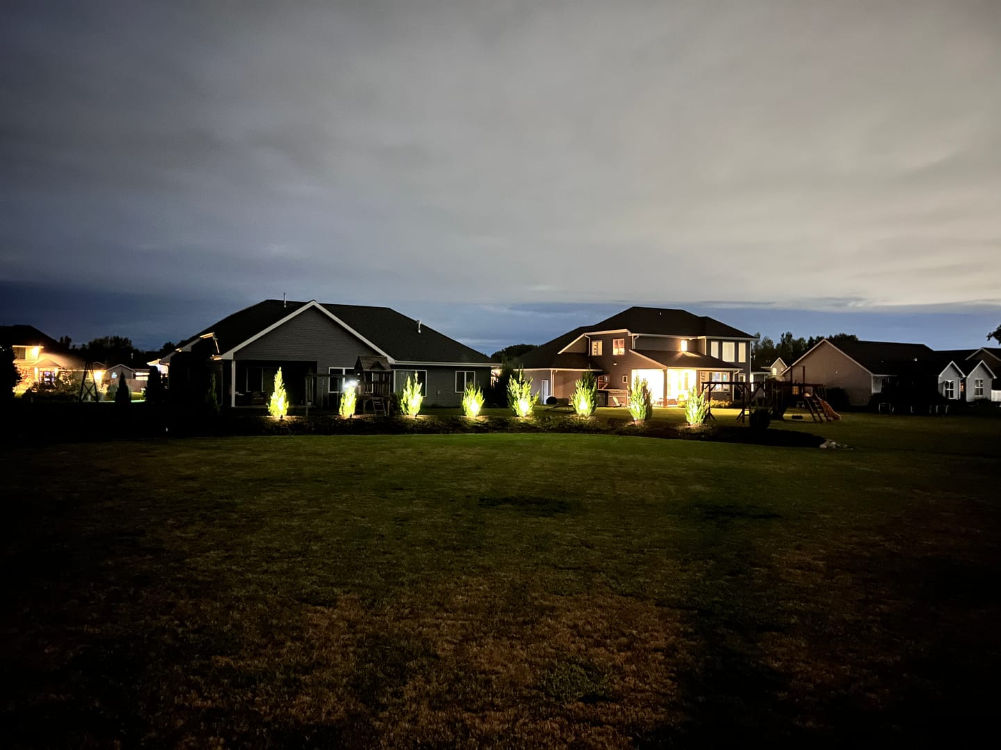 Customer photo review of TSUN Solar Spotlights For Trees Warm White