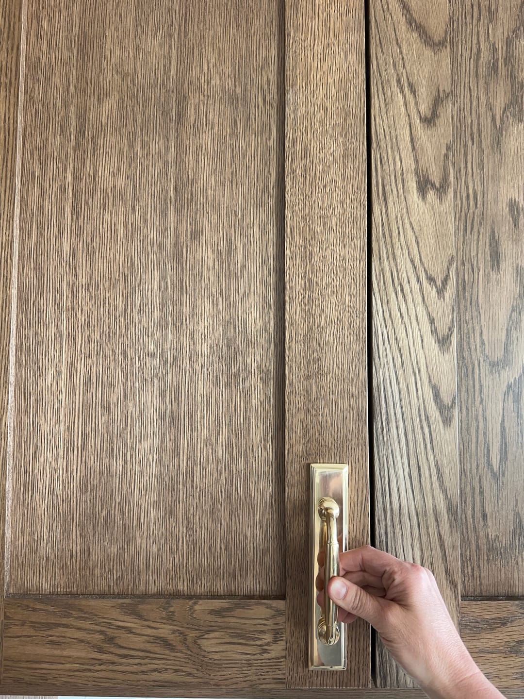 Customer photo review of Classic Cabinet Pulls - Unlacquered Brass Polished