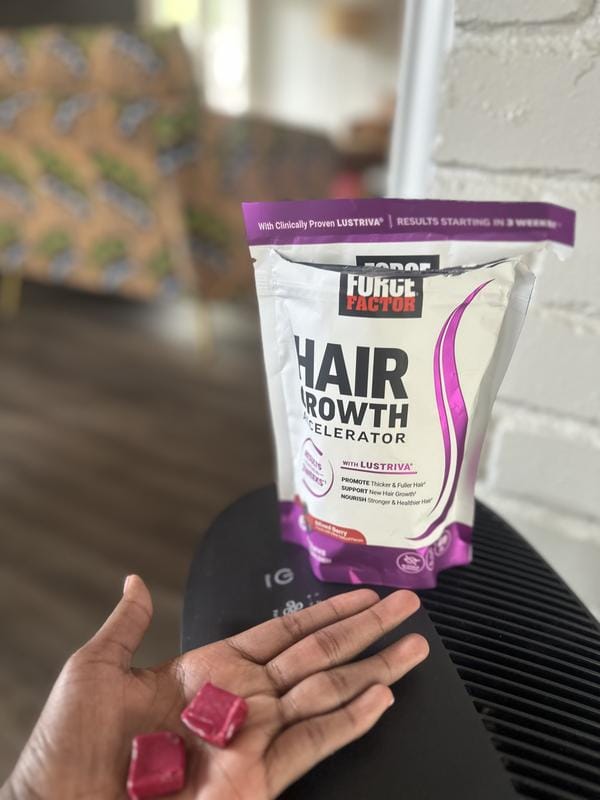 Customer photo review of Hair Growth Gummies