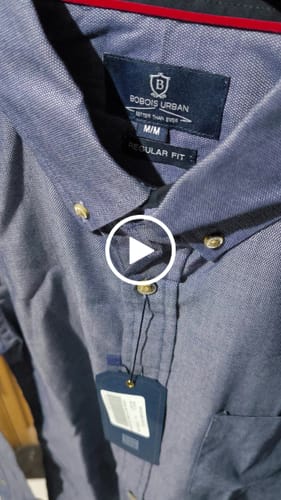 Customer video review of Camisas Para Hombre Manga Larga Essential B51101 Marino