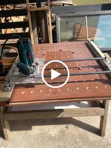 Customer video review of 36x32" Trim Router Sled Kit - Box 1 - Rails, Bars, Hardware