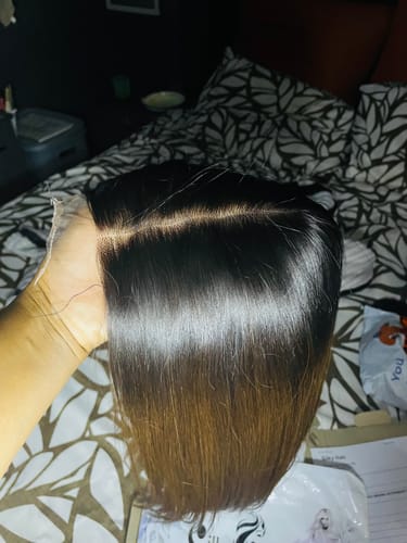 Customer photo review of 2X6 OMBRE CHOC BROWN VIETNAMESE SDD BONE STRAIGHT WIGS
