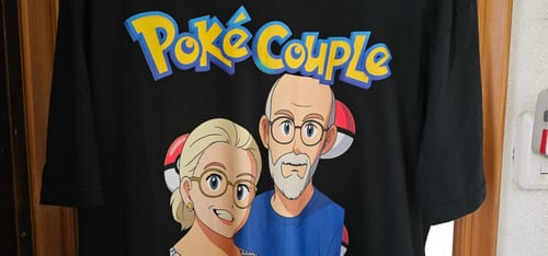 Customer photo review of Poke Couple - Shirt (custom made)