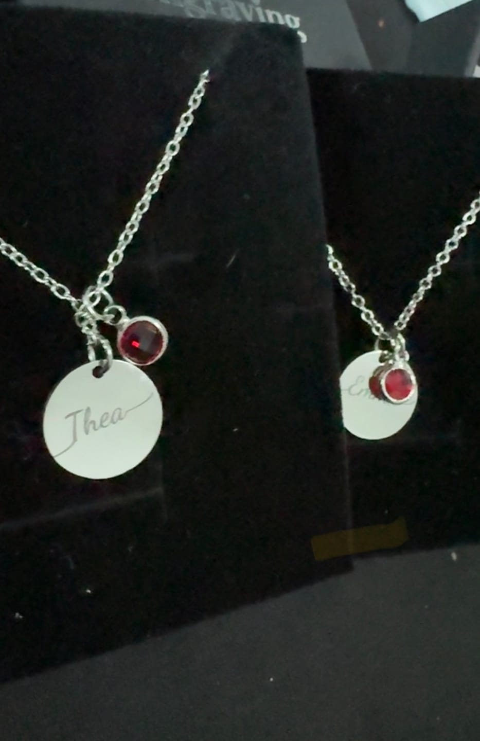 Customer photo review of Necklace: Name Birthstone