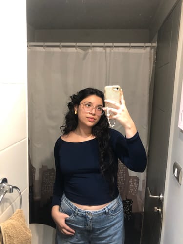 Customer photo review of TOP LUNA AZUL MARINO