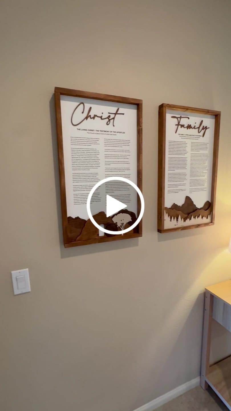 Customer video review of 4-Piece Framed LDS Proclamation Signs With Beautiful Multi-layered Scenes