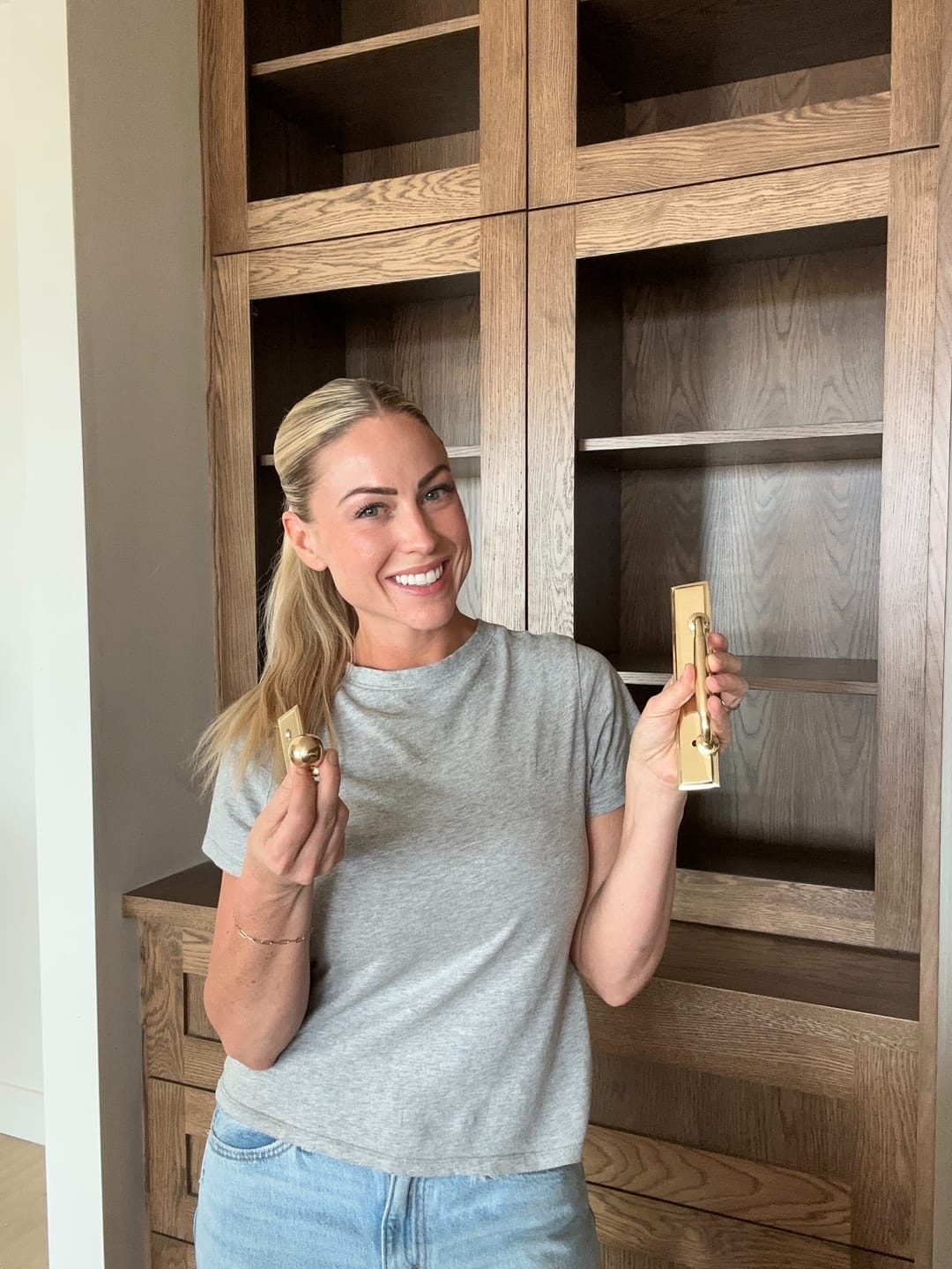 Customer photo review of Classic Cabinet Pulls - Unlacquered Brass Polished