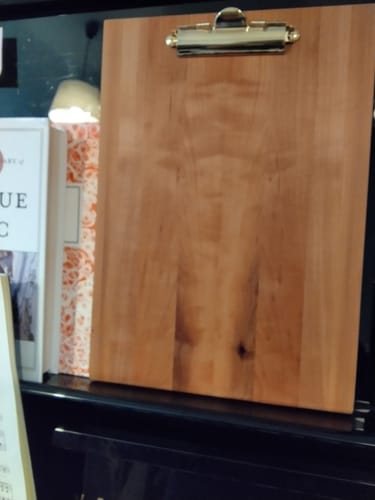 Customer photo review of Klemmbrett aus Holz