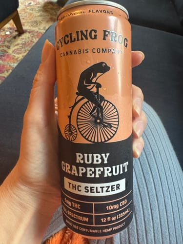 Customer photo review of Ruby Grapefruit THC Seltzer