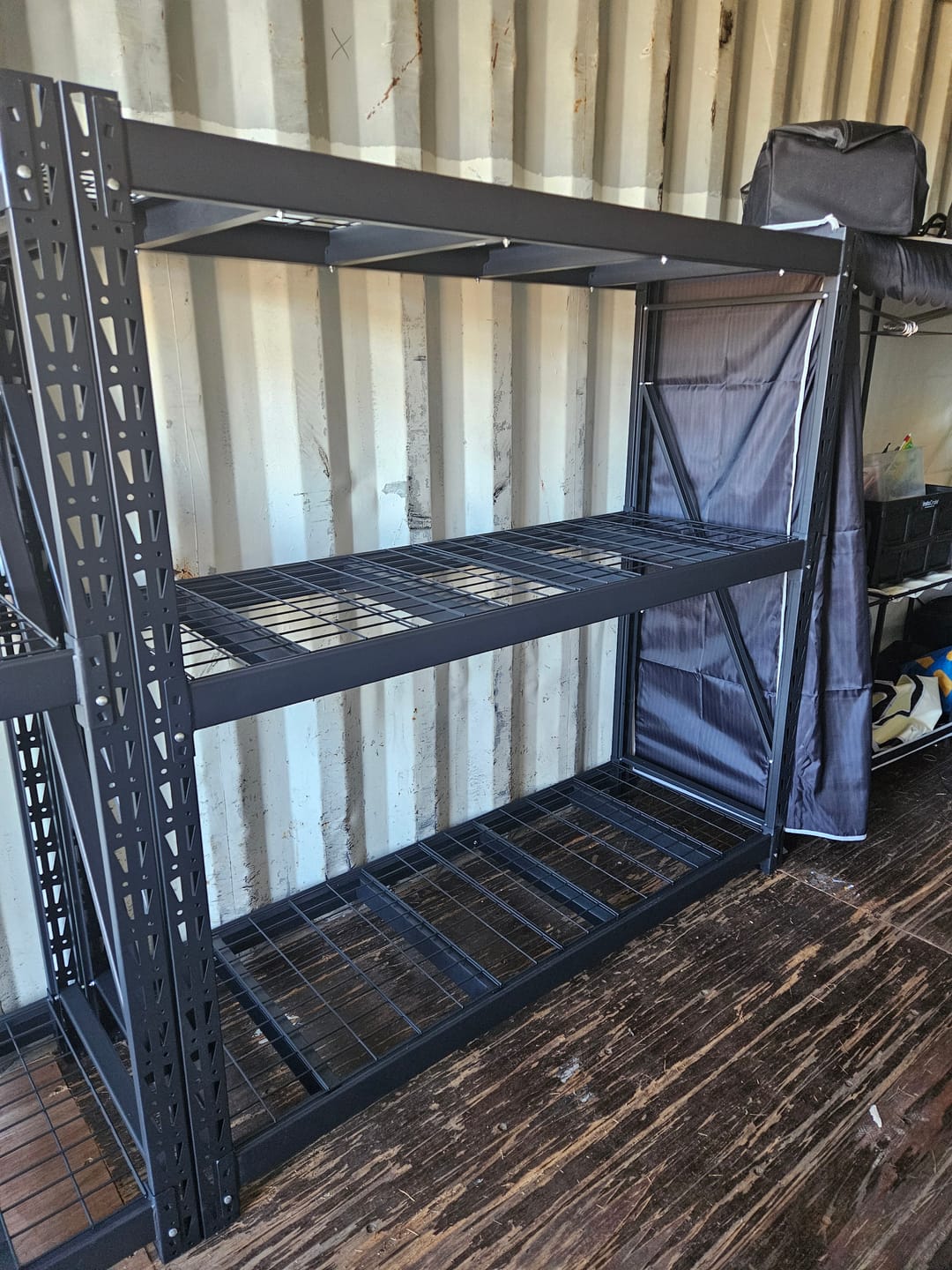 Customer photo review of REIBII Heavy Duty Garage Shelving Adjustable Industrial Storage Racks Shop Shelves for Garage Organization Basement, Warehouse, Industrial
