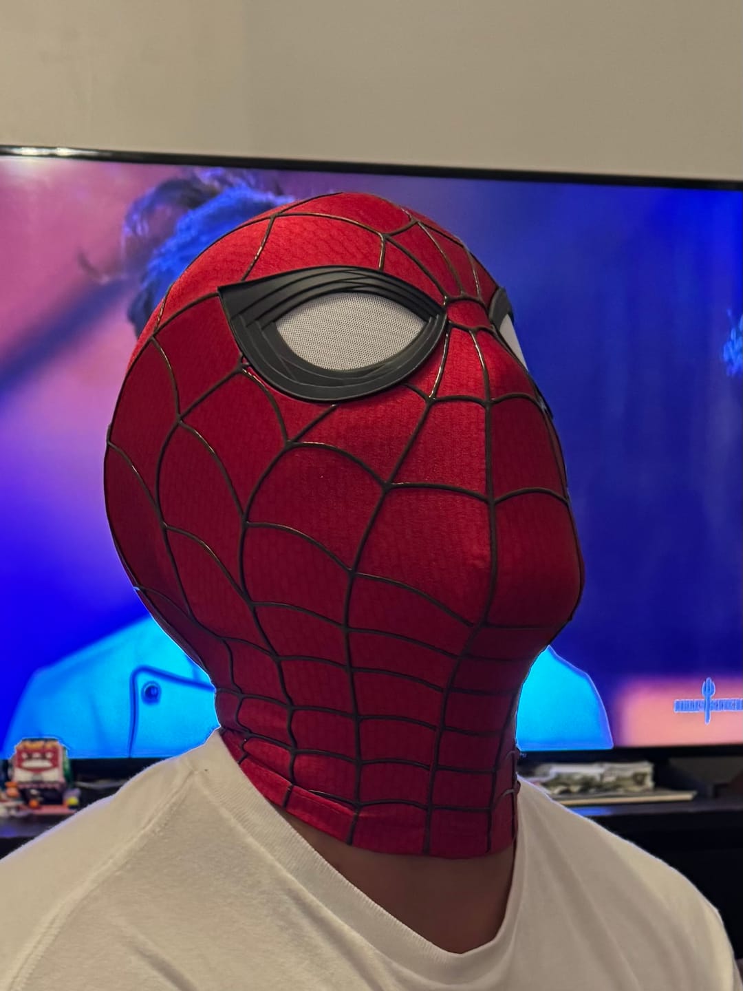 Customer photo review of Spider-Man: Brand New Day Life Size Wearable Mask