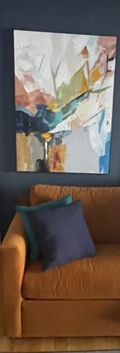 Customer photo review of Colorful Abstract Textured Painting Canvas #AT093