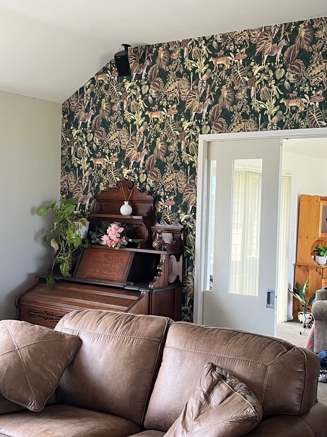 Customer photo review of Living Jungle Chevron Wallpaper - Green