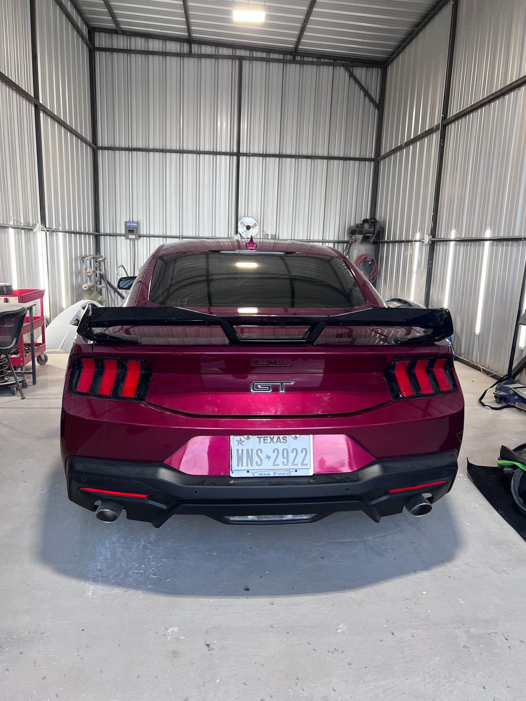 Customer photo review of 2024+ Ford Mustang Dark Horse Rear Spoiler Gloss Black ABS