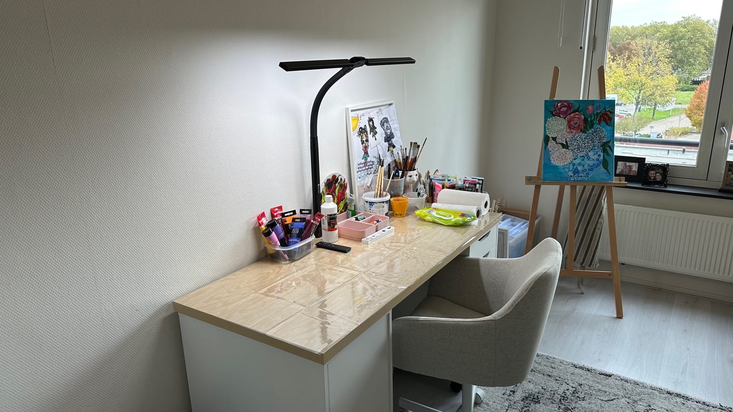 Customer photo review of Siltcon Bureaulamp LED met Klem – Incl. afstandbediening