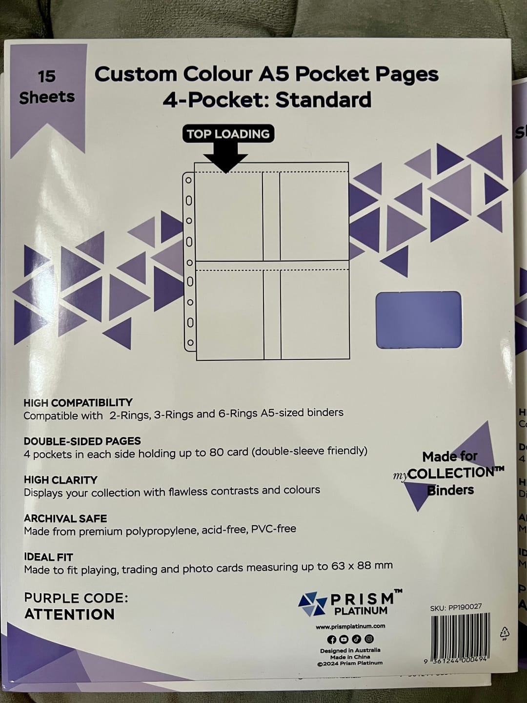 Customer photo review of Custom A5 4-Pocket Pages - Standard Photocard - Colored
