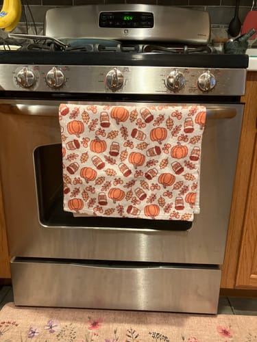 Customer photo review of Subtle Trump Sucks Pumpkin Spice Hand Towel