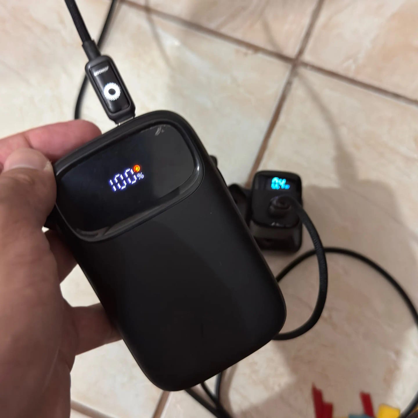 Customer photo review of Braided USB-C Cable Auto Power Off 100W Fast Charge — Black | KIMLUD