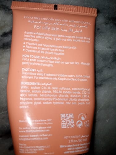 Customer photo review of Peach Punch Cleansing Face Wash (For oily skin)