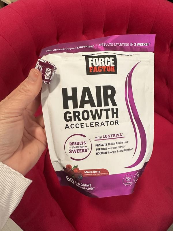 Customer photo review of Hair Growth Gummies
