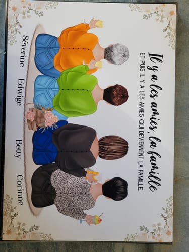 Customer photo review of Affiche Personnalisée - Meilleure Amie Groupe