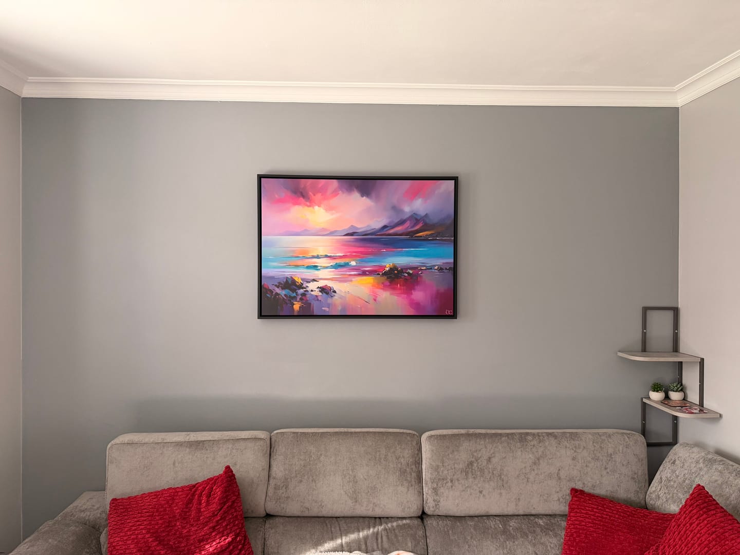 Customer photo review of Magenta Skye Canvas Print