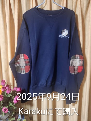 正 review of 「68 Vintage Racing」刺繍＆肘チェックパッチ ネイビースウェット image 1 out of 1