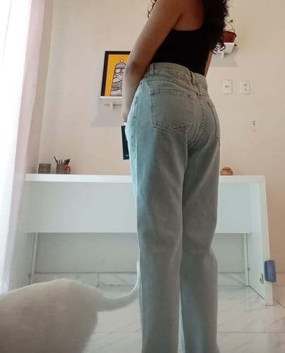 Wendy M. review of Calça Jeans Mom Jequitibá Azul Claro image 1 out of 3