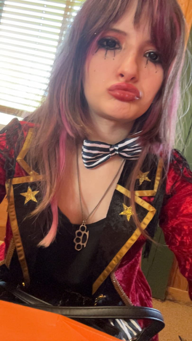 Customer photo review of Halloween black block Prescription Colored Contact Lenses