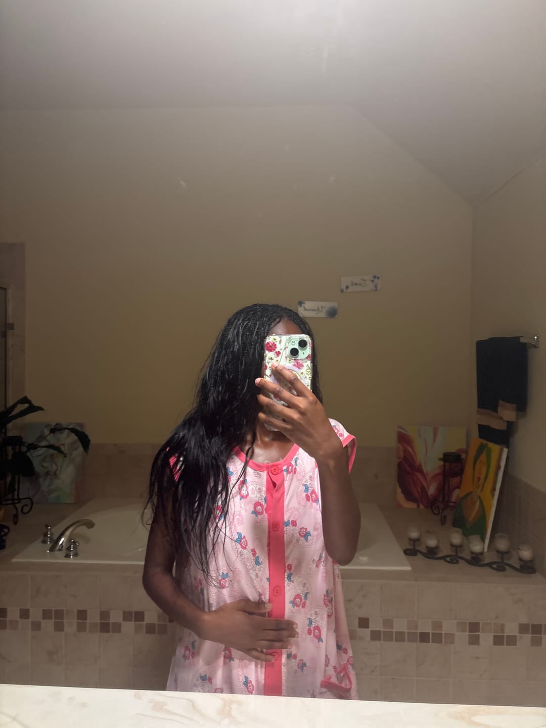 Customer photo review of Raw Indian Wavy Bulk Hair