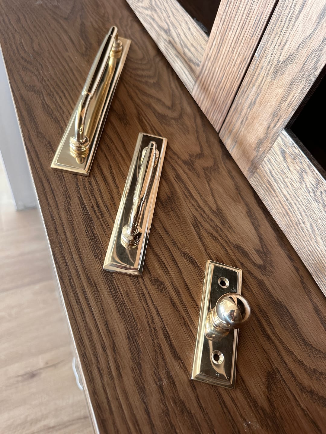 Customer photo review of Classic Cabinet Pulls - Unlacquered Brass Polished