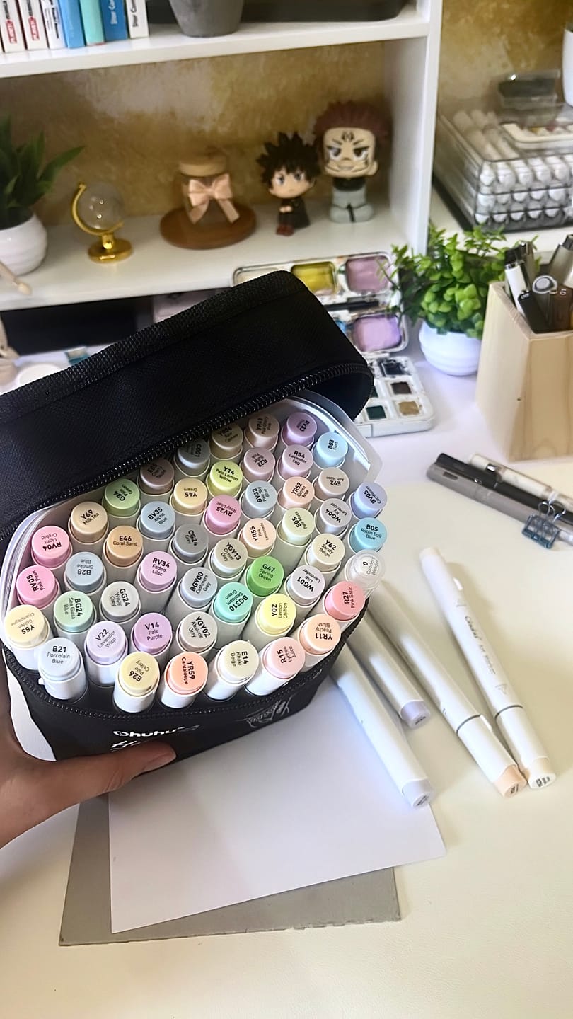 Customer photo review of Ohuhu Honolulu Brush Markers - Small Set