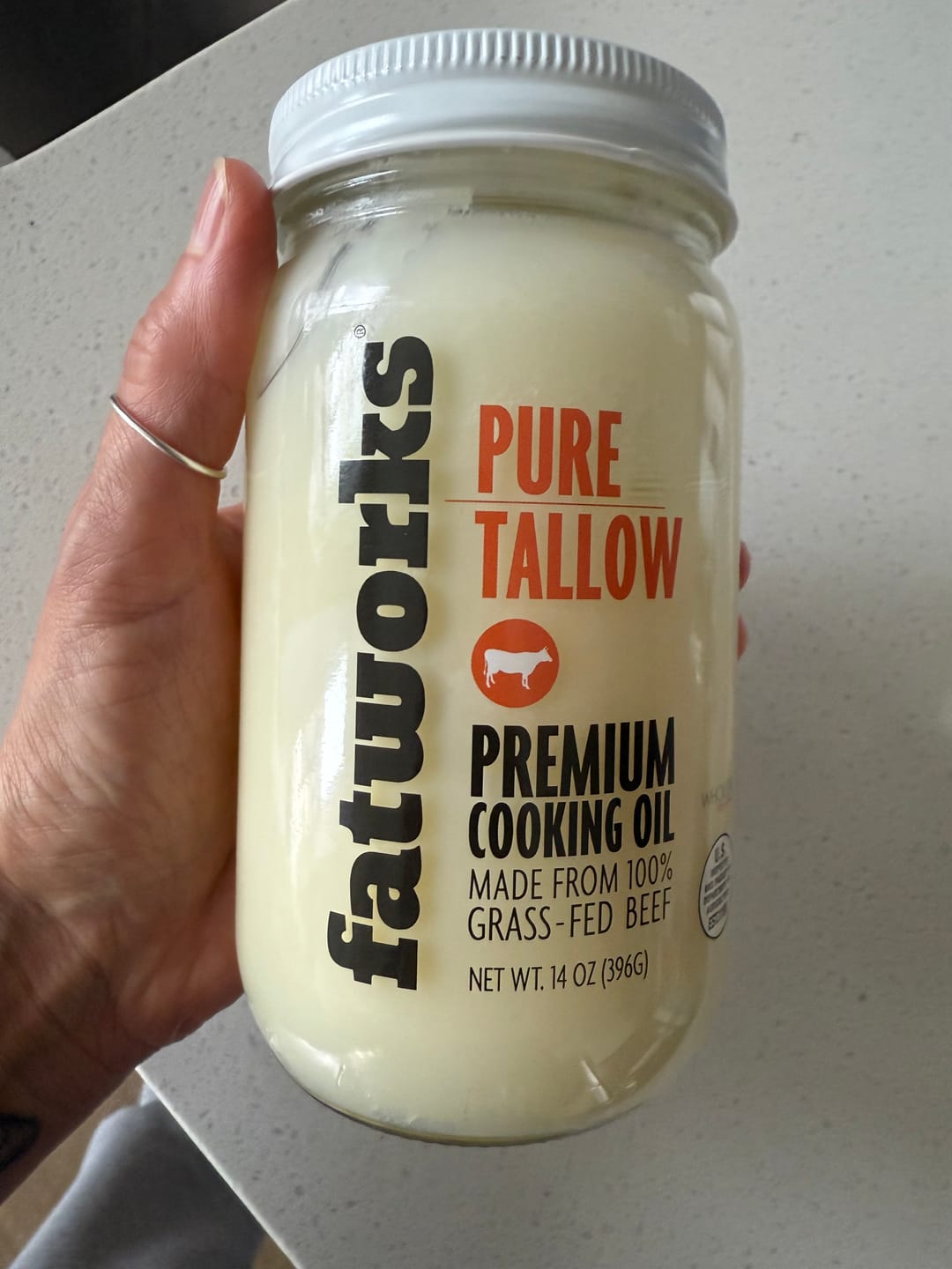 Customer photo review of Grass Fed Beef Tallow (14 oz)