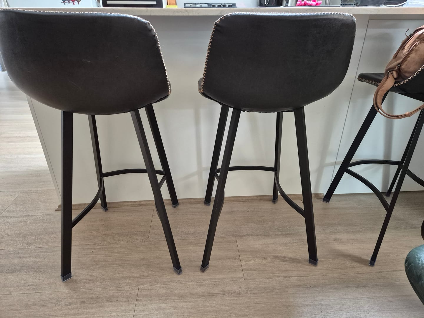 Customer photo review of Rectangular Felt Silicone Chair Leg Protectors | Extra-Durable Chair Floor Protectors