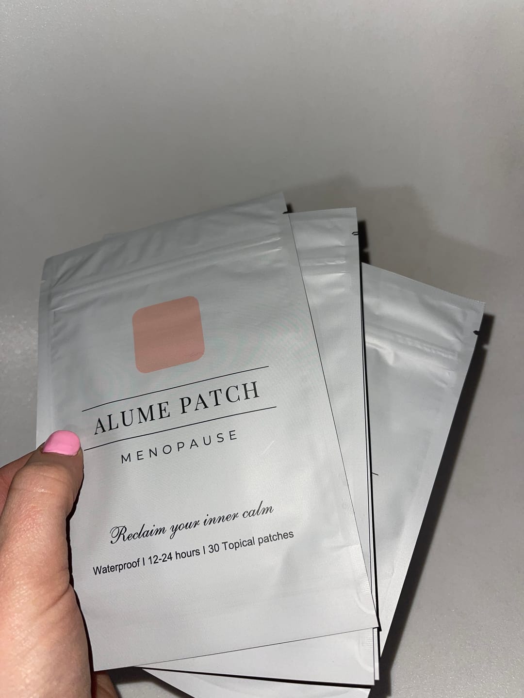 Customer photo review of alumepatch menopause patch