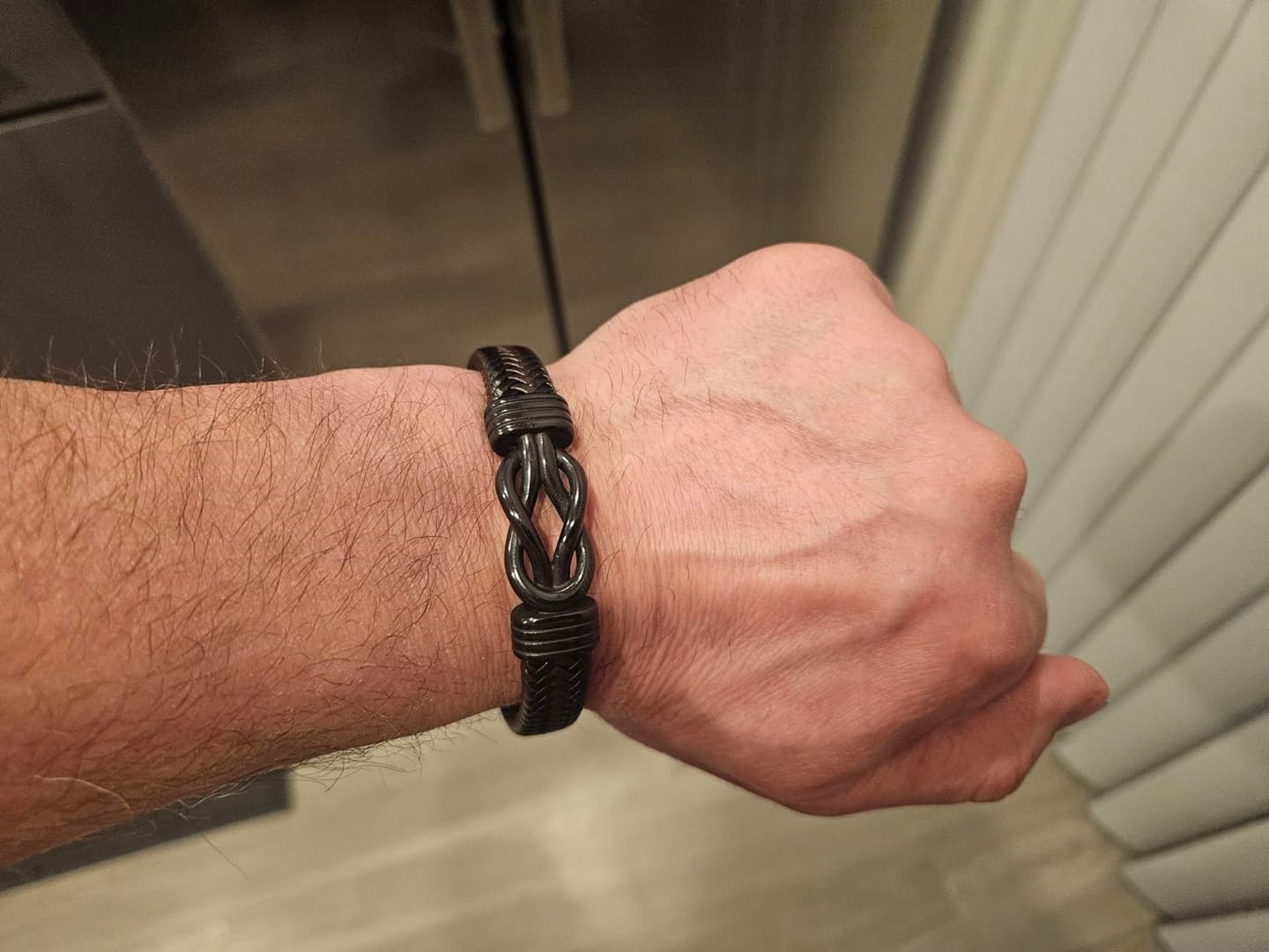 Customer photo review of To My Son Bracelet From Mom/Dad | Forever Leather Bracelet For Men/Boys