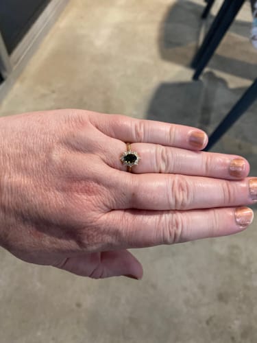 Customer photo review of Bluebird™ Tourmaline & Diamond Ring in 9ct Yellow Gold