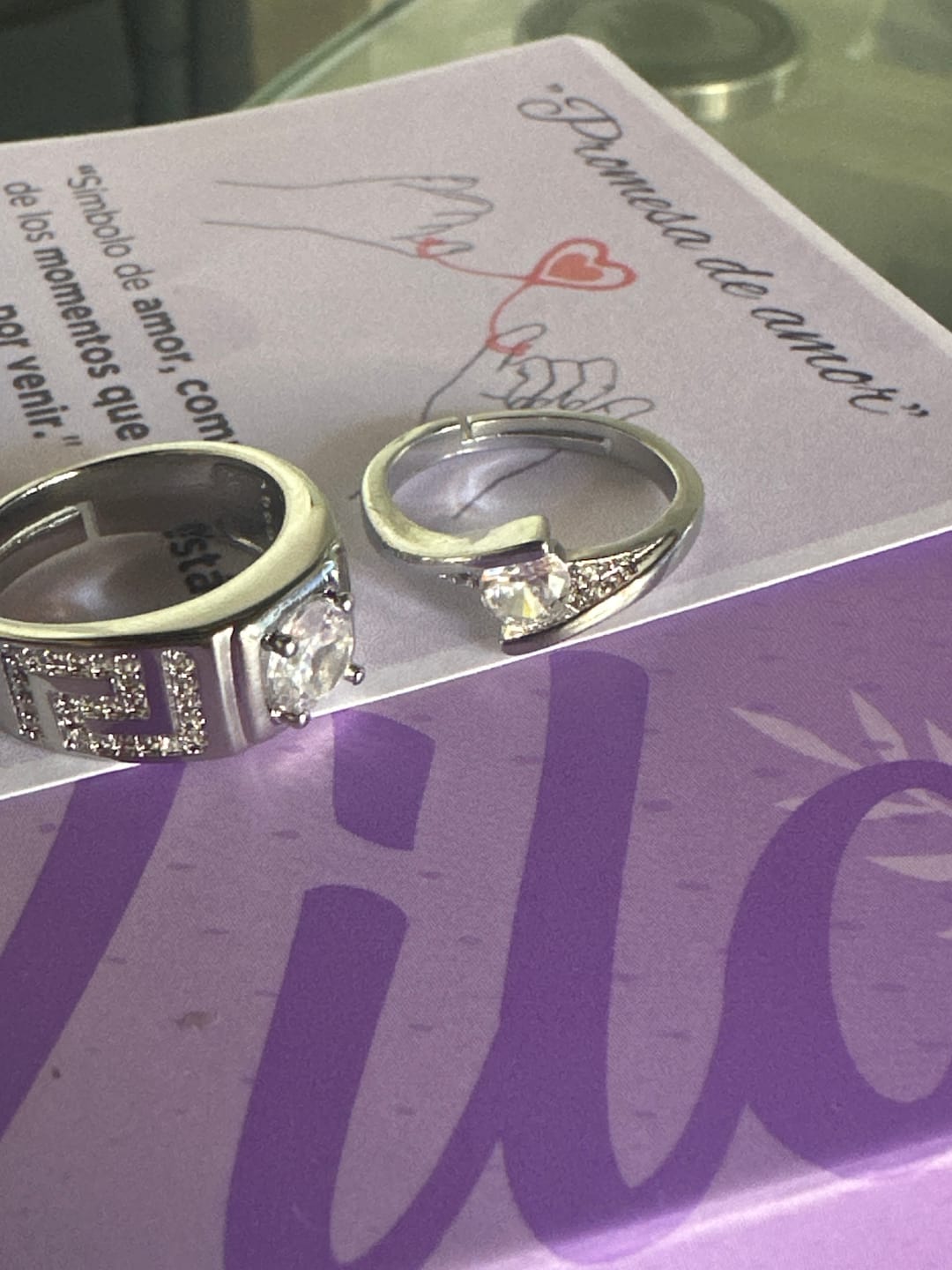 Customer photo review of 💍Set x2 Anillos para parejas💍Baño en plata