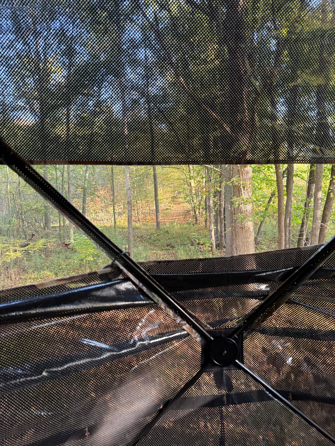 Customer photo review of FlipGuard 270 Big Flipping Door RainProof See-Through Whitetail Hunting Blind